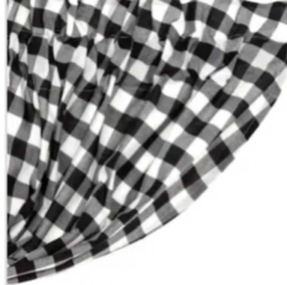 Set of Two Buffalo Plaid Balloon Valances - 63 Inches Long Without The Ties